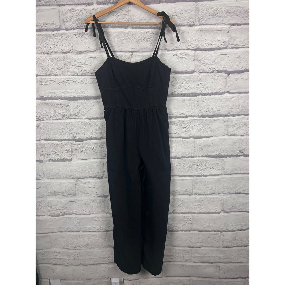 Old Navy Womens M Minimalist Staple Y2K Whimsigoth Smocked Wide Leg Jumpsuit - Picture 4 of 13